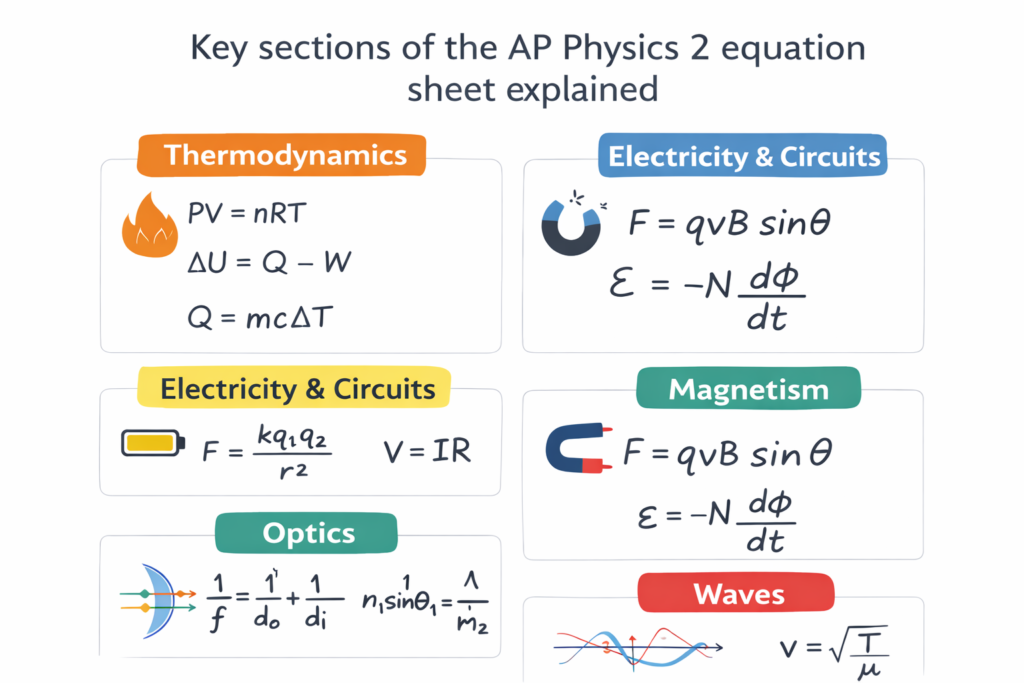 ap physics 2 equation sheet