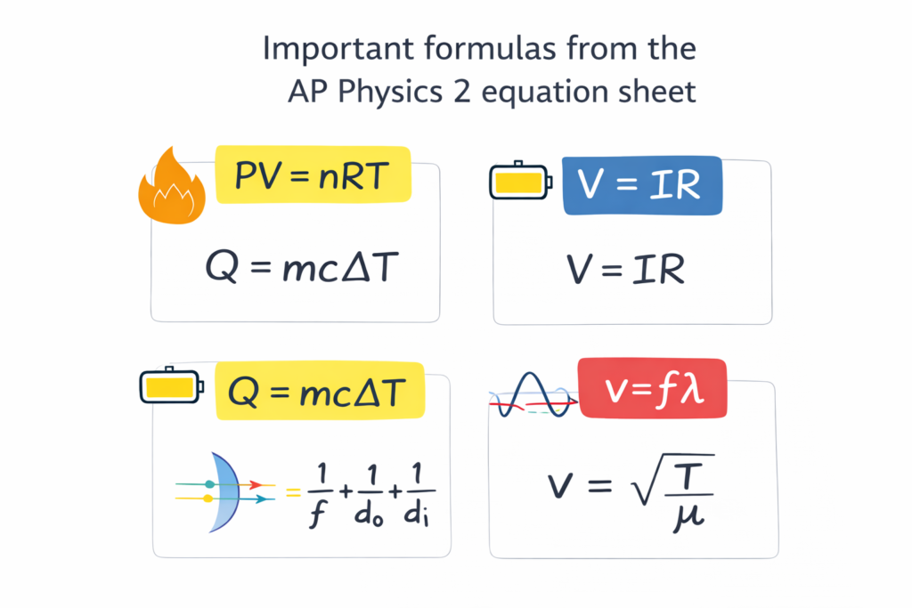 ap physics 2 equation sheet