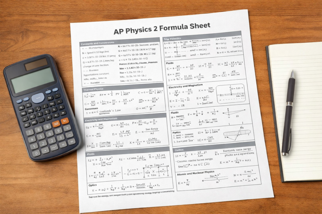 AP Physics 2 Formula Sheet – Complete Cheat Sheet Guide ap physics 2 formula sheet